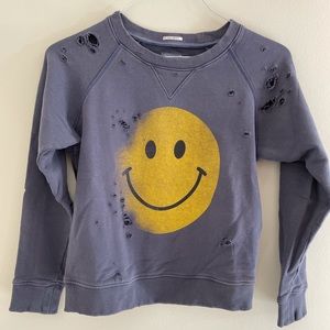 Mother denim smiley face sweatshirt